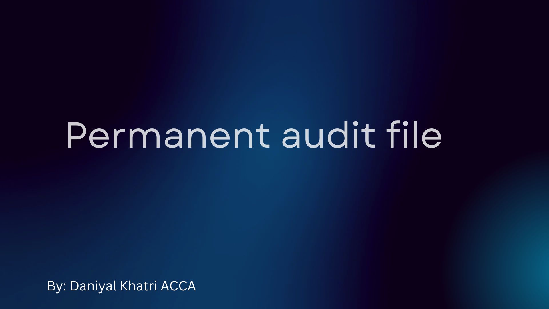 Current Audit Files Examples Permanent audit file - Accounting with clarity